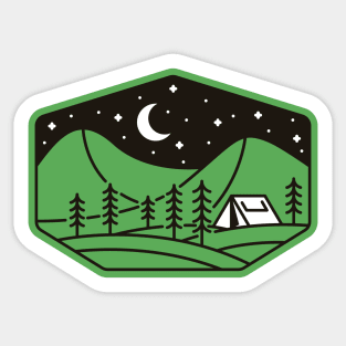 Green Camp Sticker